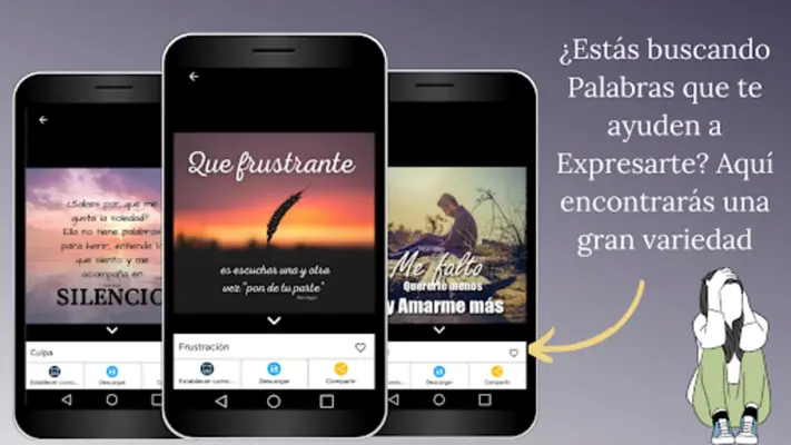 Frases de Depresion android App screenshot 4