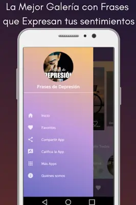 Frases de Depresion android App screenshot 6